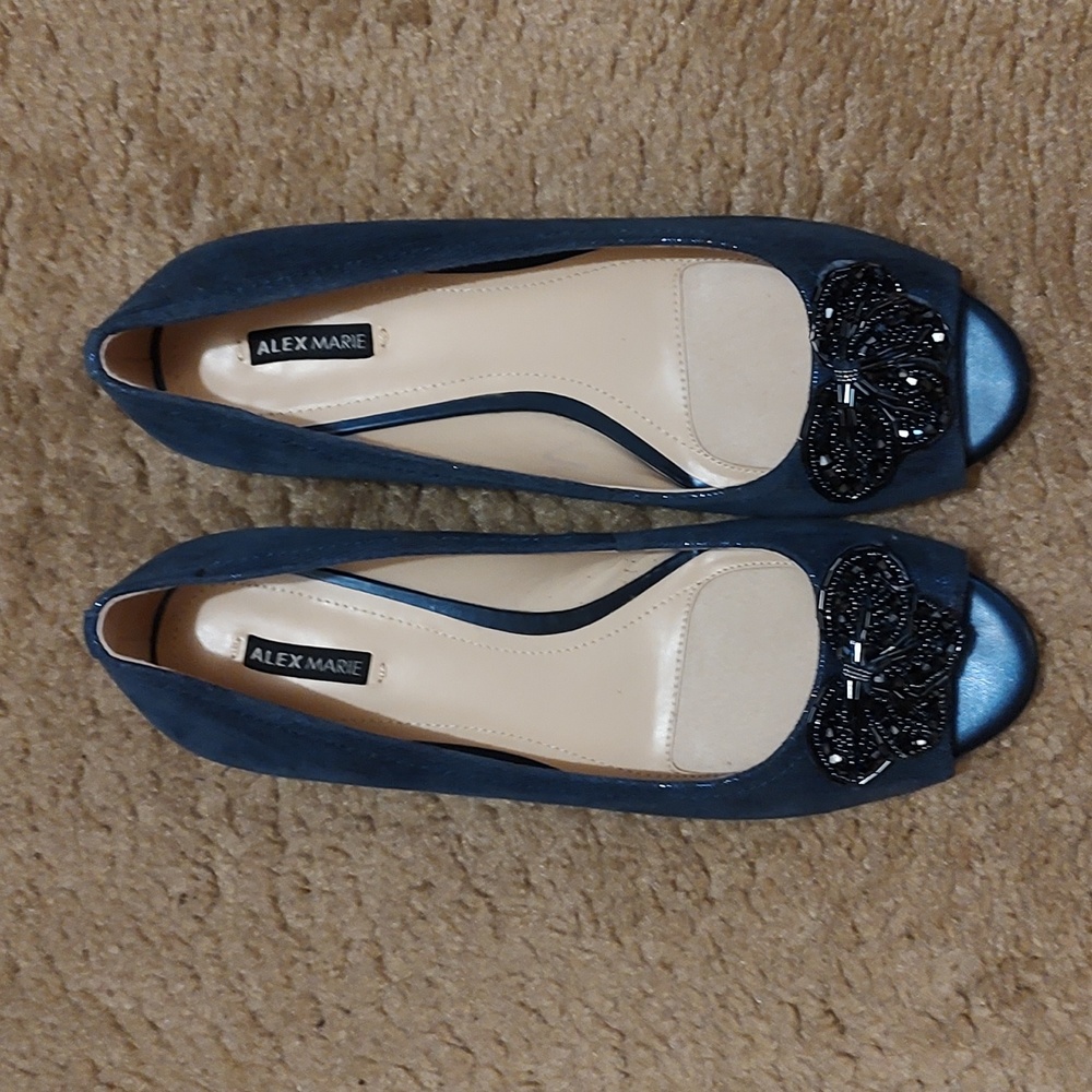 Alex Marie Dress Wedge Open Toe Sandal 9.5W